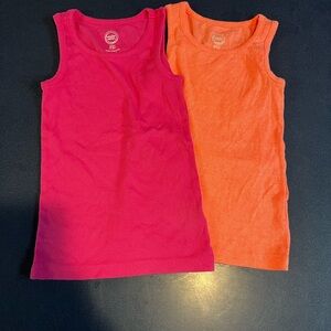 Wonder Nation Pink and Orange Kids Tank Tops